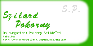 szilard pokorny business card